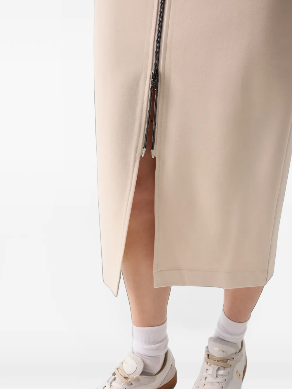 BOGNER Lea two-way zip-fastening midi skirt Wit