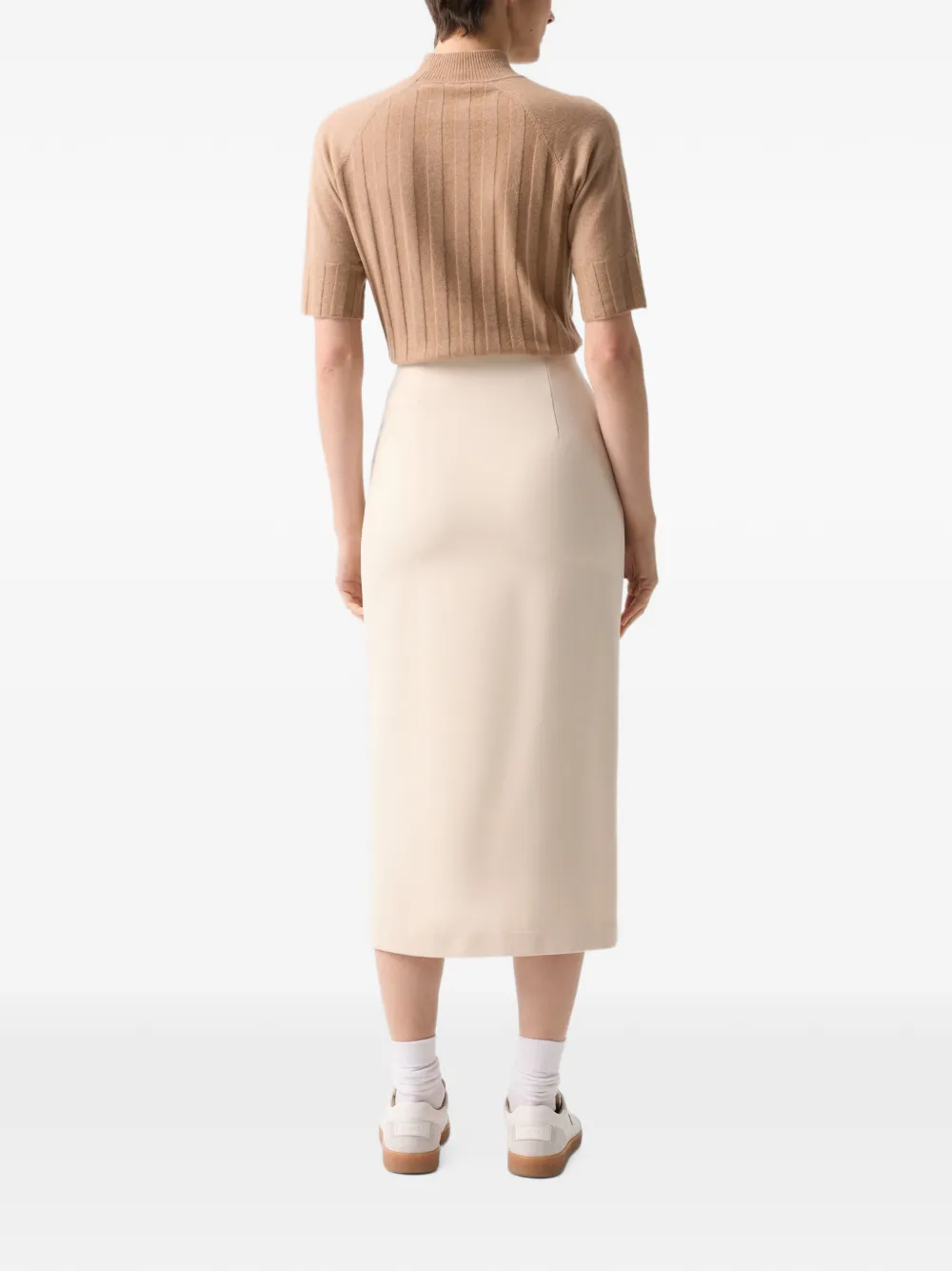 BOGNER Lea two-way zip-fastening midi skirt Wit