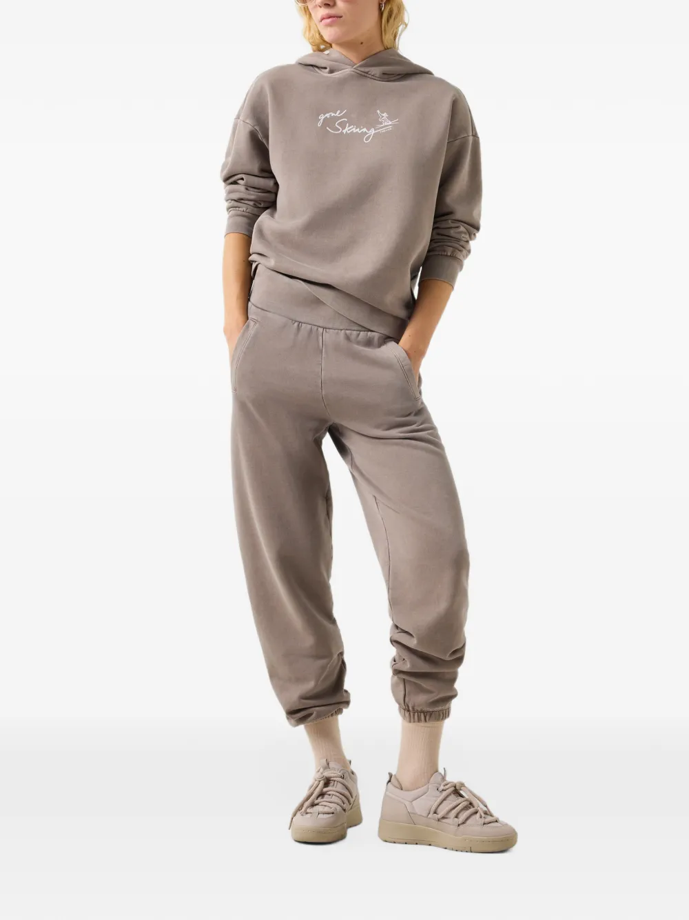 BOGNER FIRE+ICE Sibel logo-print cotton hoodie Beige