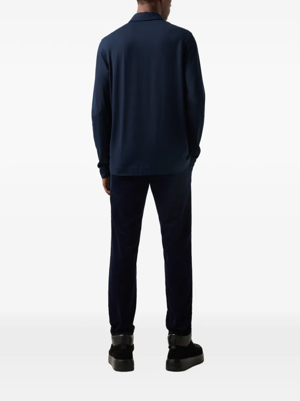 BOGNER Timon long-sleeve polo shirt Blauw