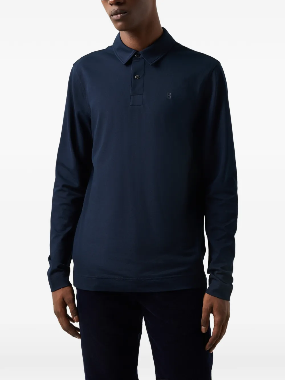 BOGNER Timon long-sleeve polo shirt Blauw