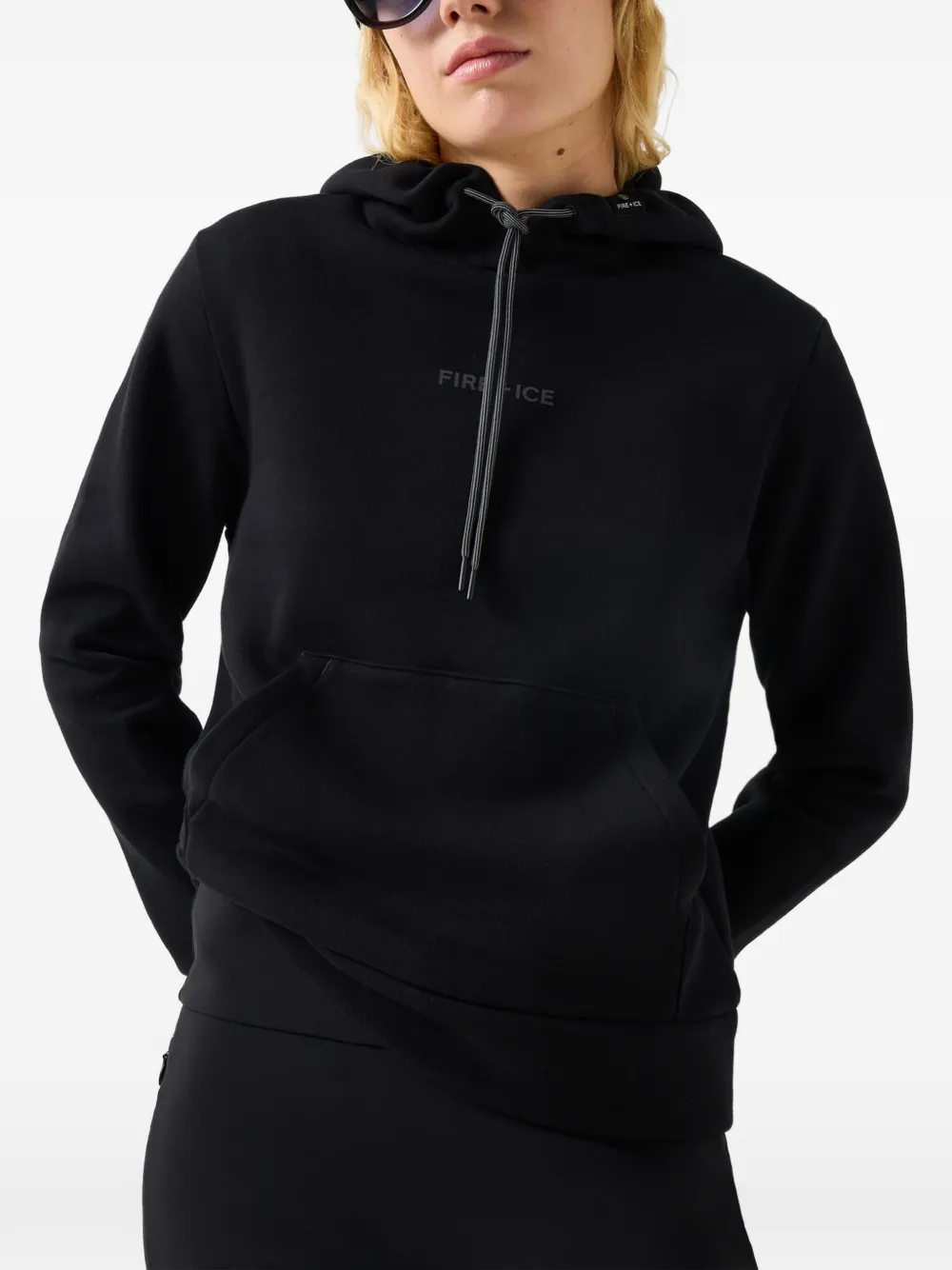 BOGNER FIRE+ICE Nila logo-print hoodie Zwart