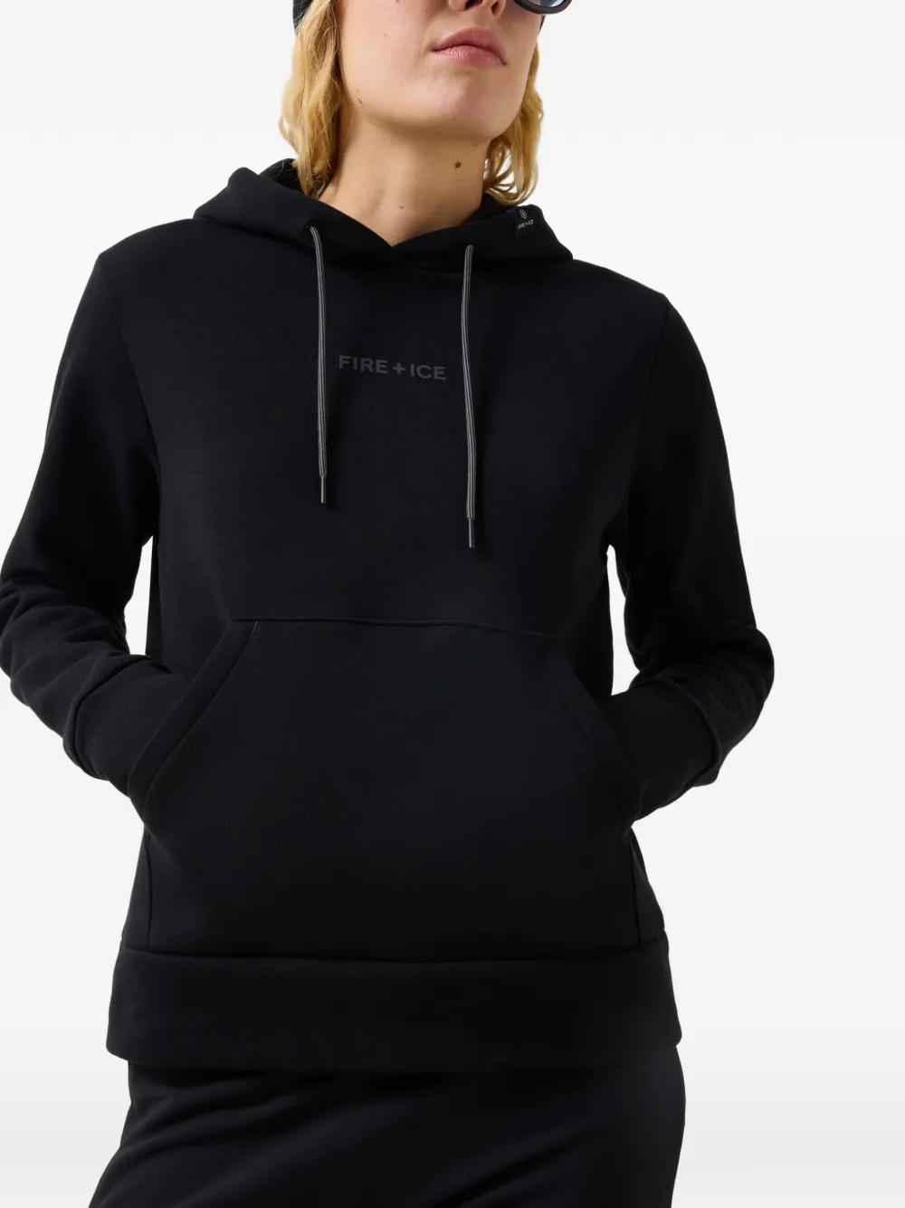 BOGNER FIRE+ICE Nila logo-print hoodie Zwart