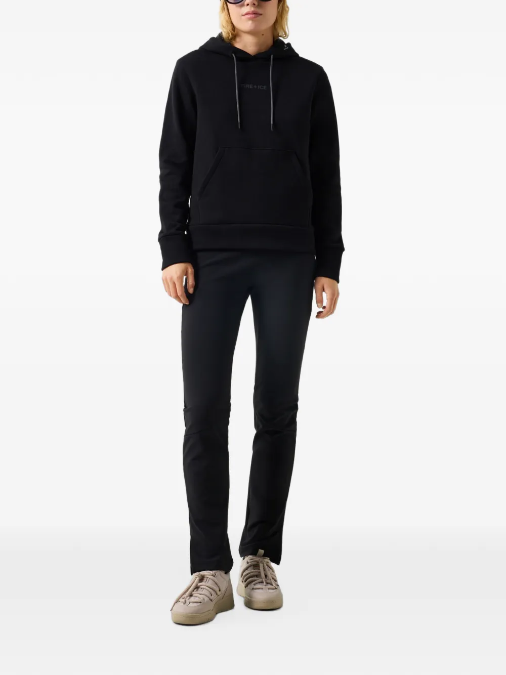 BOGNER FIRE+ICE Nila logo-print hoodie Zwart