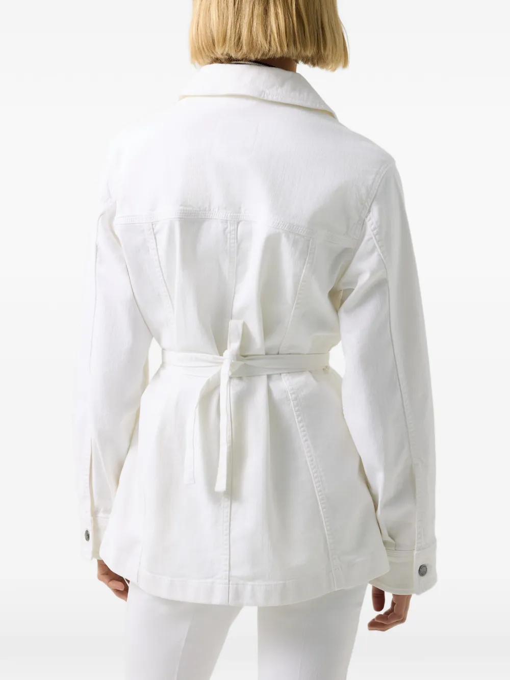 BOGNER Pelin belted denim jacket Wit