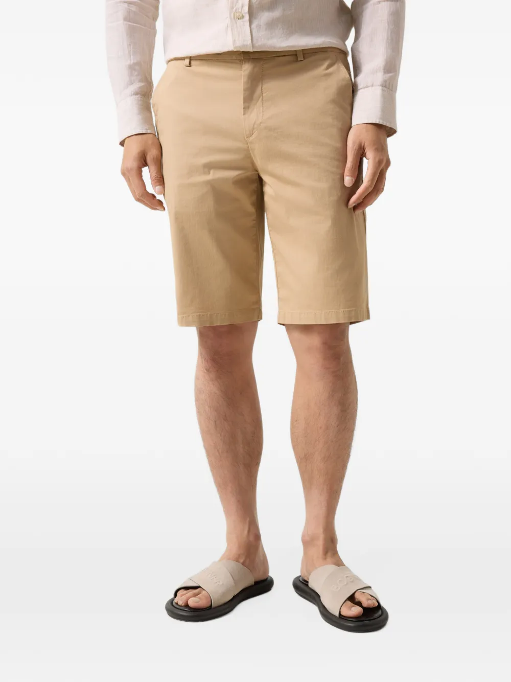BOGNER Cole drawstring twill shorts Beige