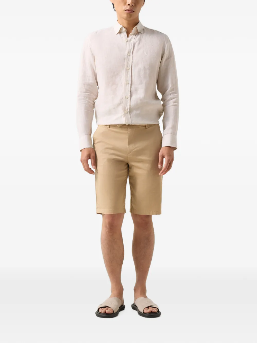 BOGNER Cole drawstring twill shorts Beige