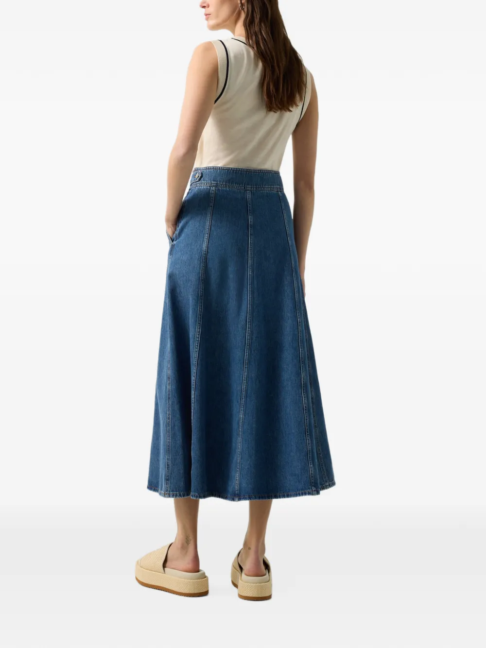 BOGNER Naila A-line midi skirt Blauw