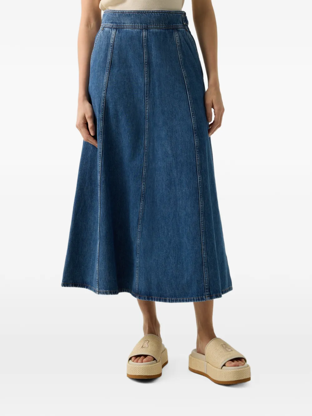 BOGNER Naila A-line midi skirt Blauw
