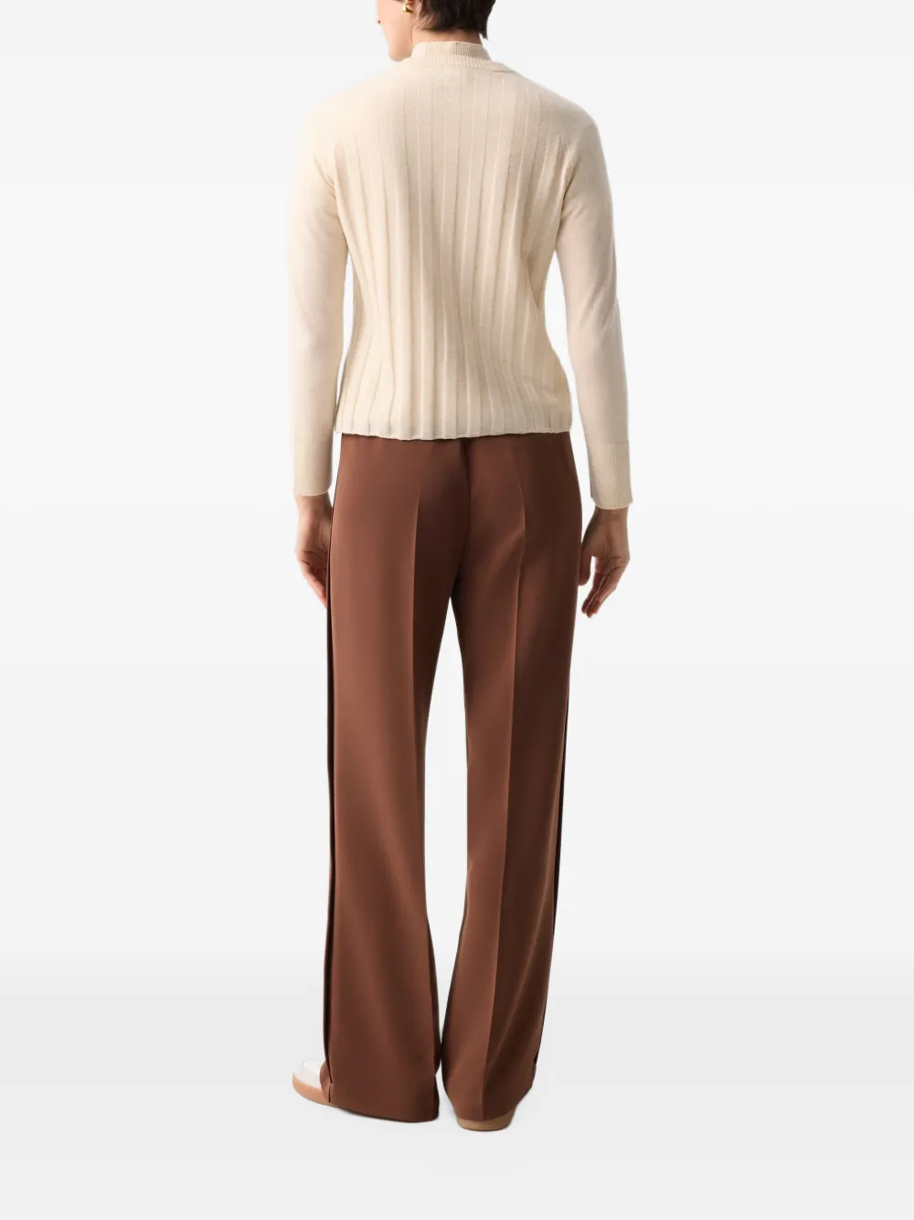 BOGNER Tanja ribbed-knit raglan-sleeve cardigan Beige