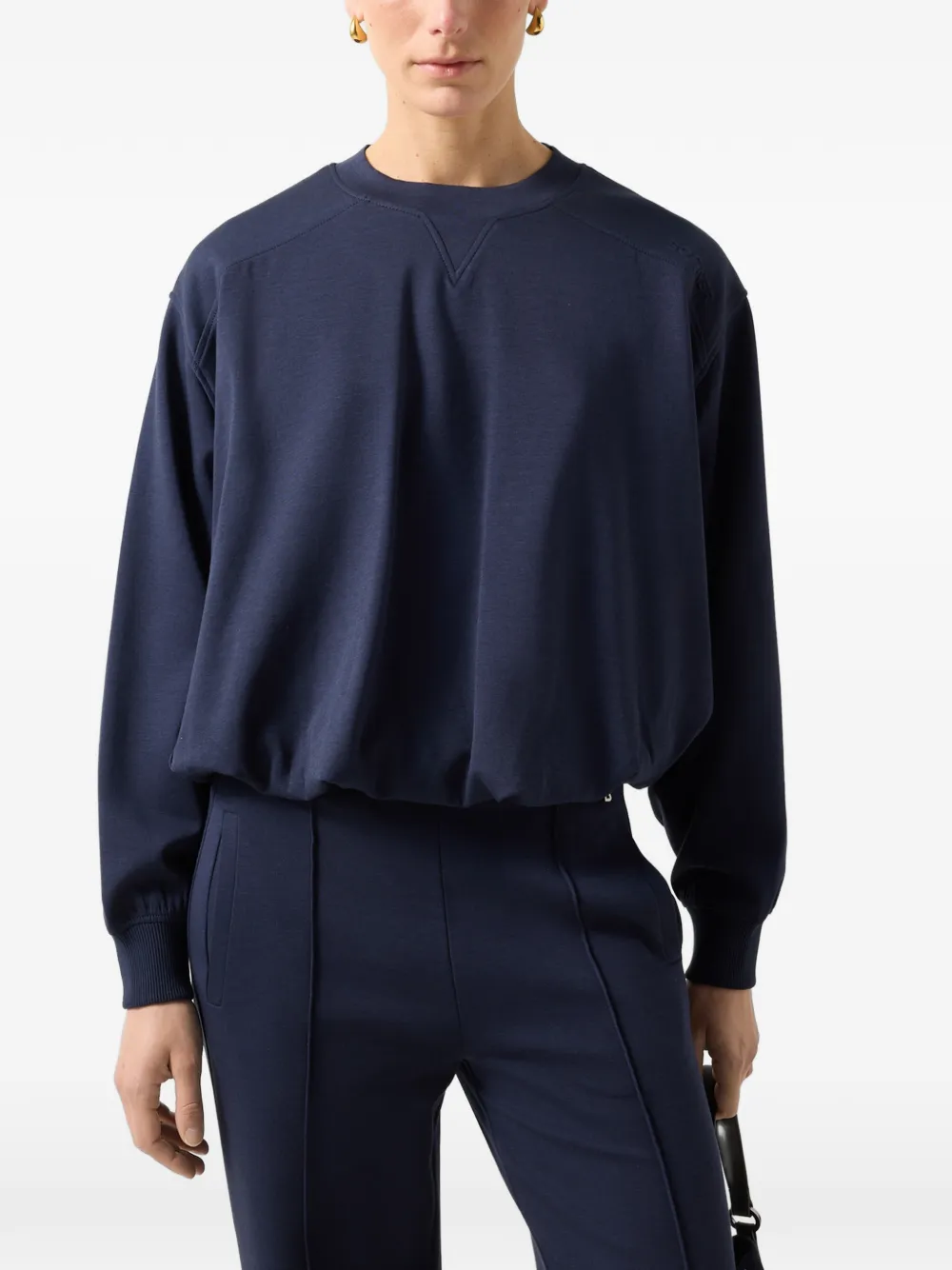 BOGNER Chloe logo-embossed sweatshirt Blauw