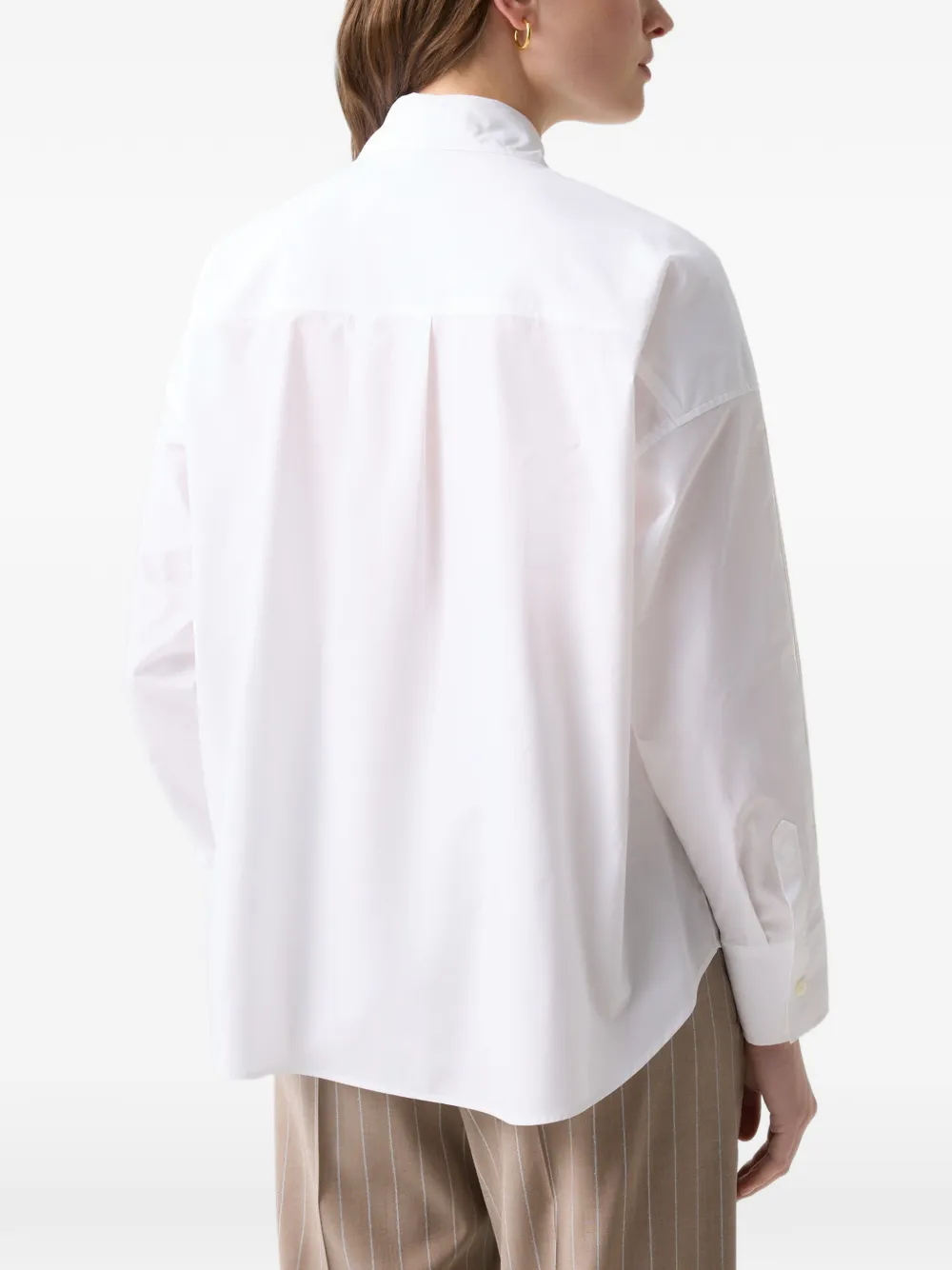 BOGNER Misty lace-insert cotton shirt Wit