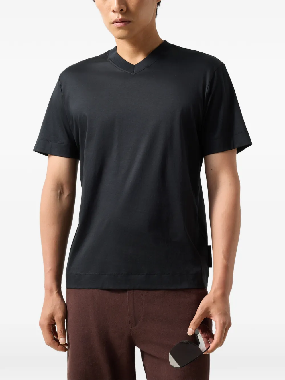 BOGNER Tiam T-shirt met V-hals Zwart