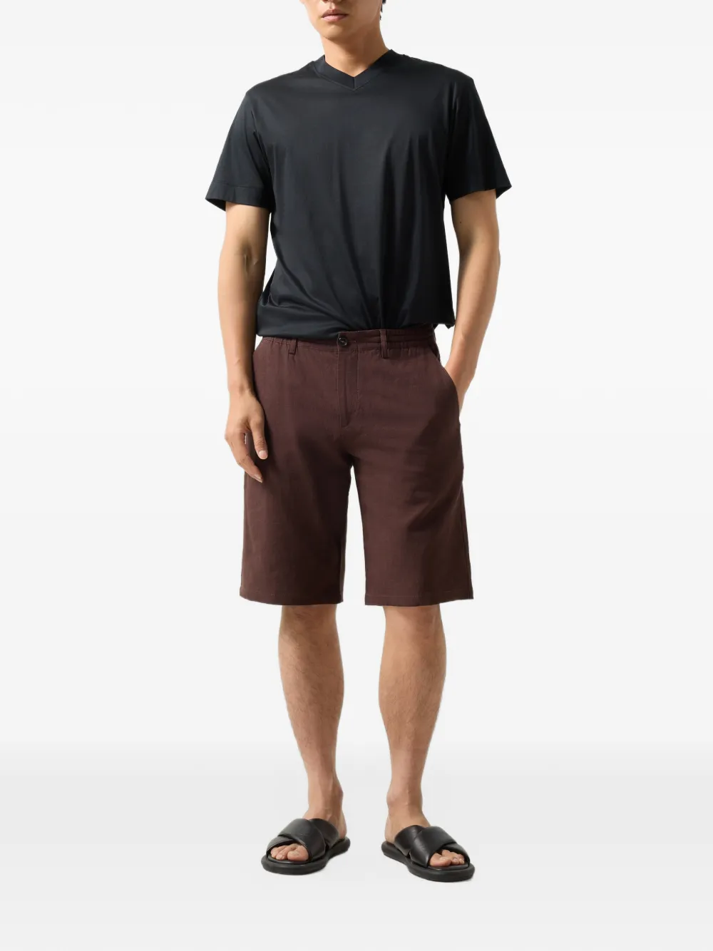 BOGNER Tiam T-shirt met V-hals Zwart