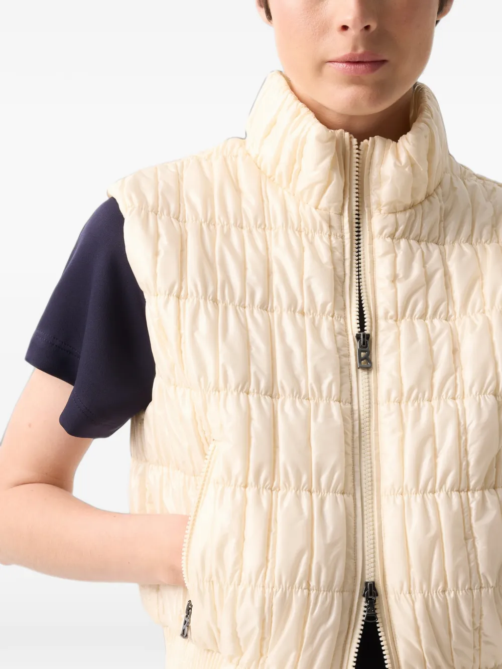 BOGNER Sally quilted gilet Beige