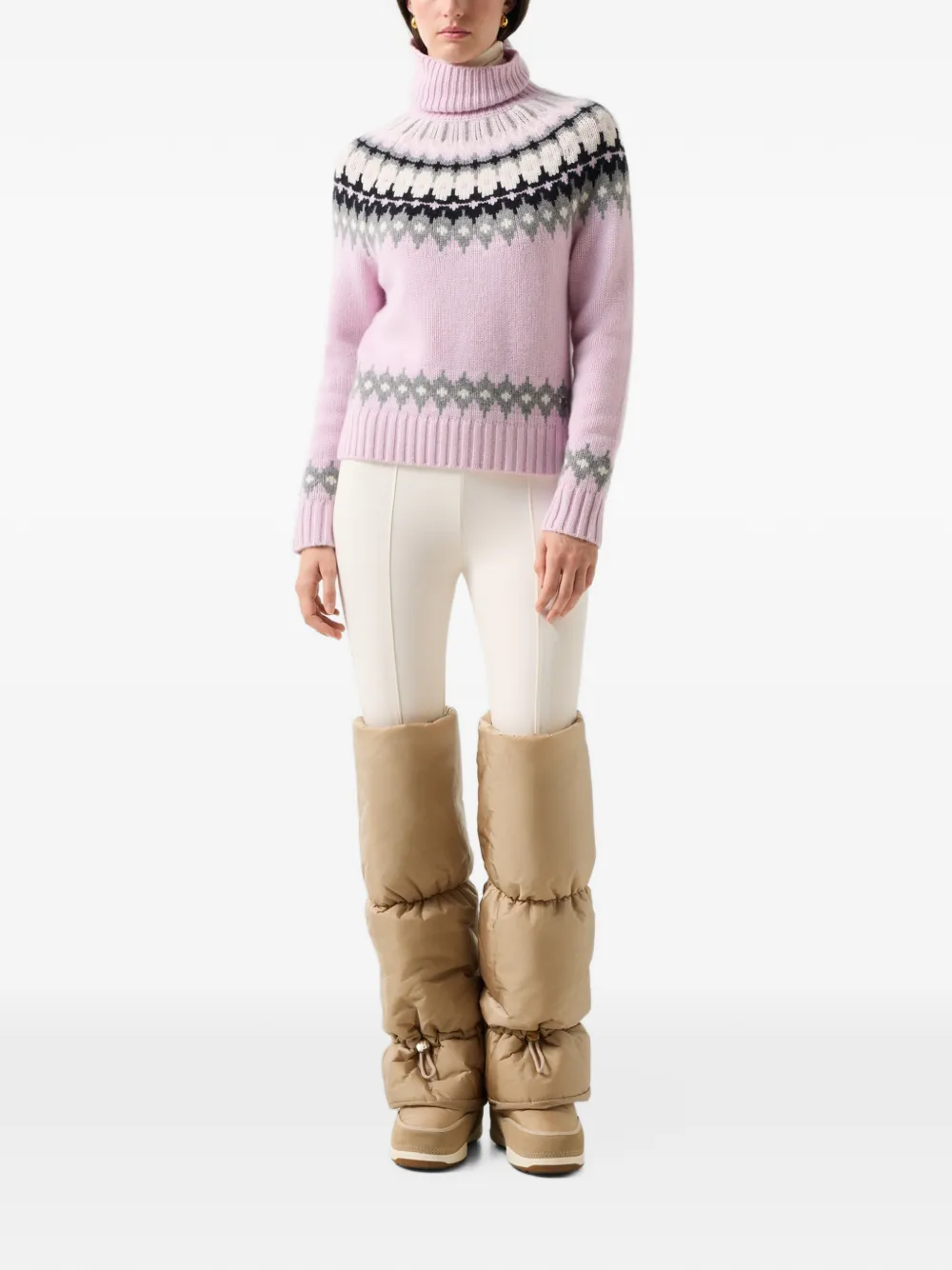 BOGNER Ingrid fair-isle sweater Roze
