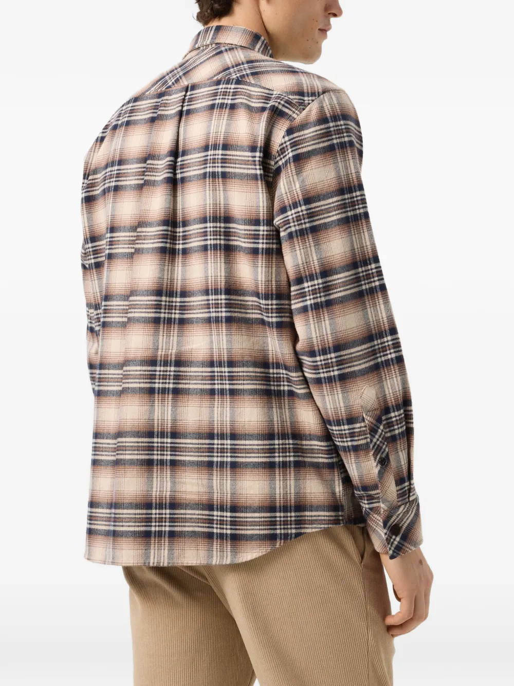 BOGNER Heiko plaid flannel shirt Beige