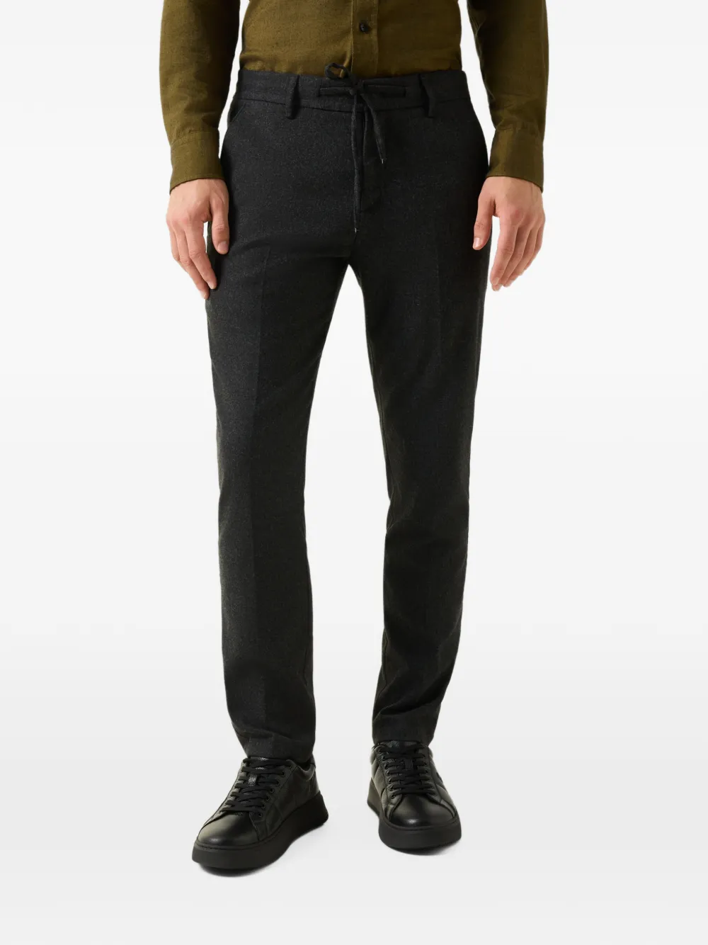 BOGNER Riley Business pressed-crease trousers Grijs