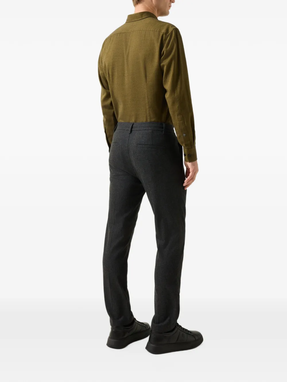 BOGNER Riley Business pressed-crease trousers Grijs