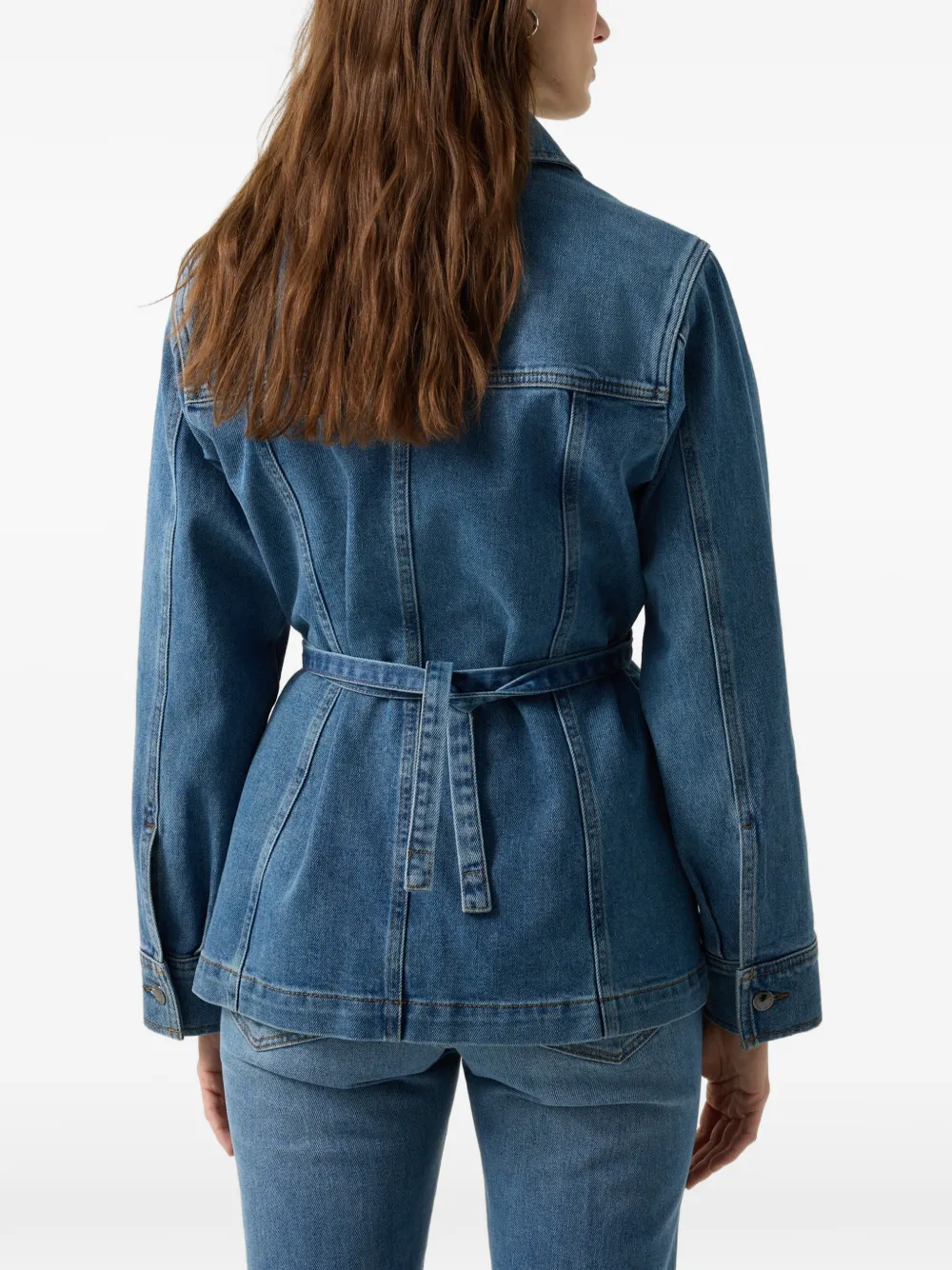 BOGNER Pelin belted denim jacket Blauw