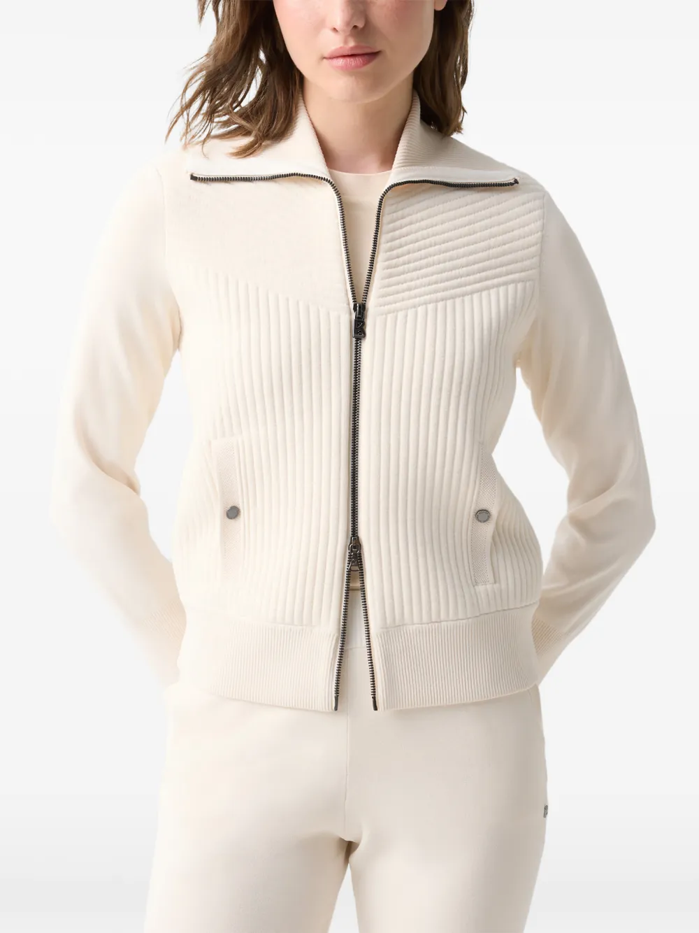 BOGNER Jana ribbed cardigan Wit