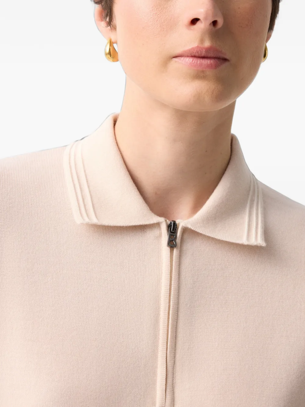 BOGNER Maureen zip-neck polo top Wit