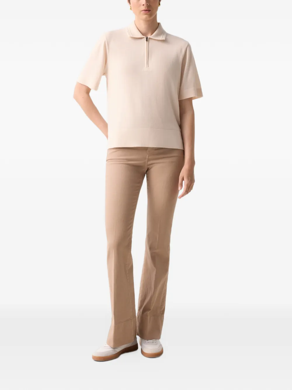 BOGNER Maureen zip-neck polo top Wit