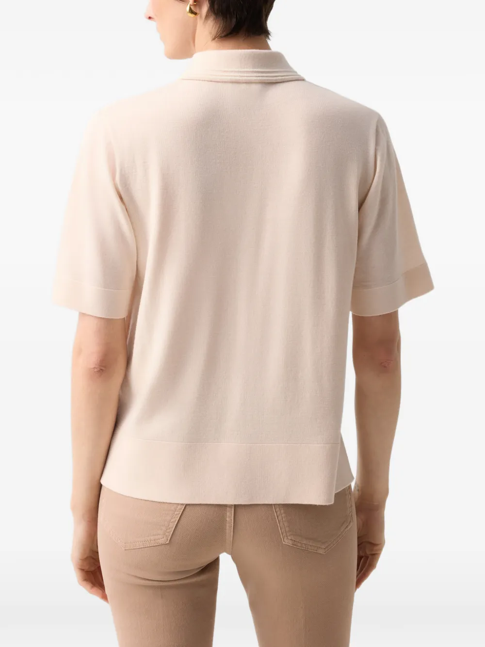 BOGNER Maureen zip-neck polo top Wit