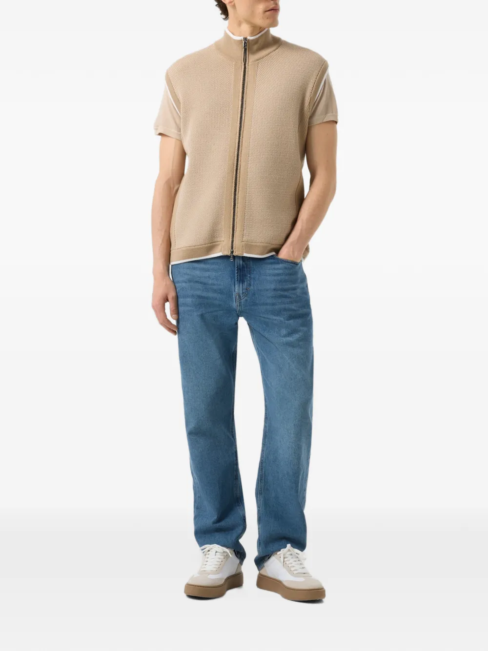 BOGNER Enzo gebreid vest Beige