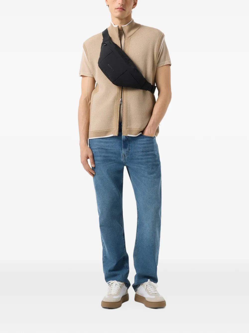 BOGNER Enzo gebreid vest Beige