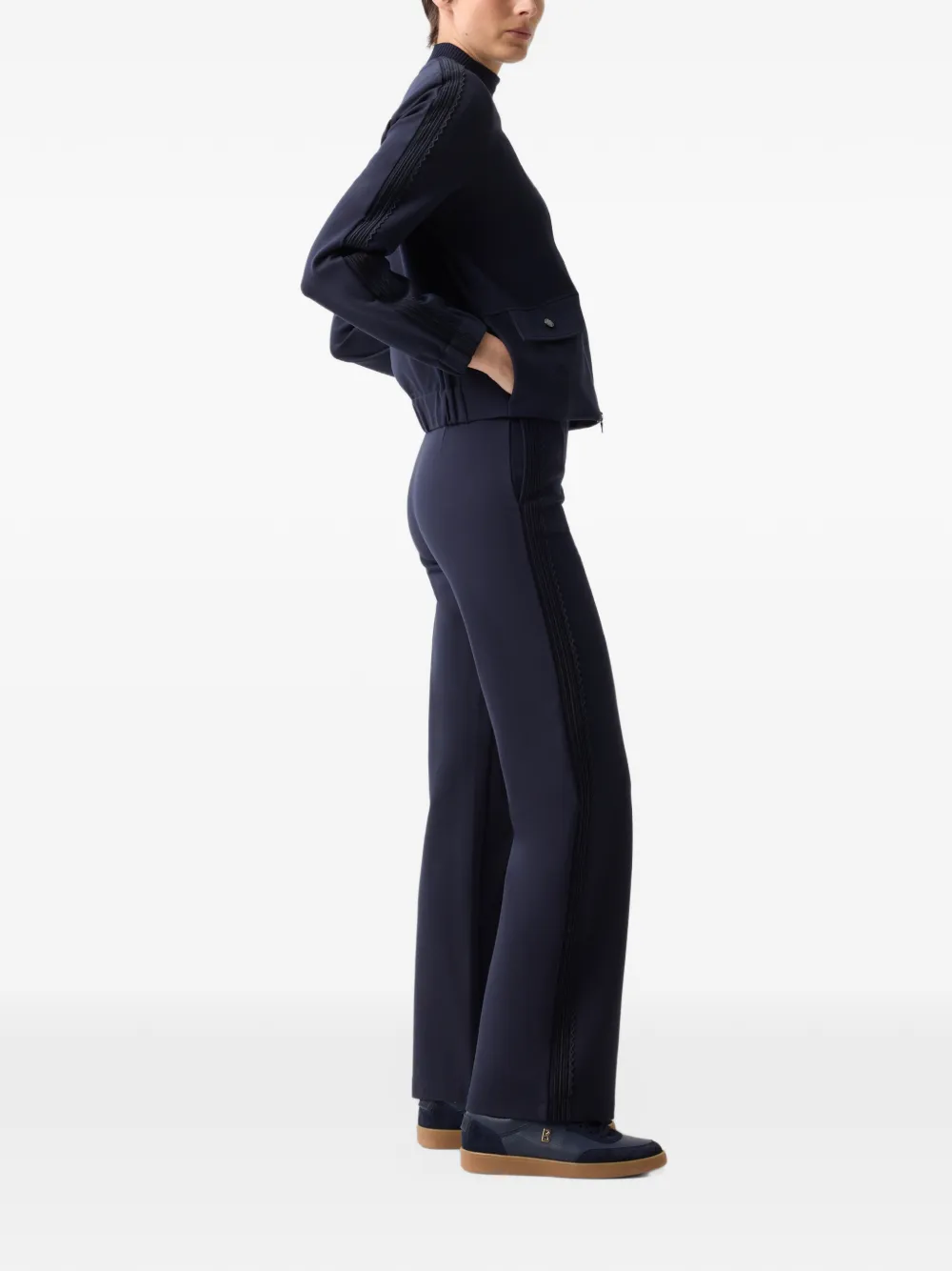 BOGNER Lana lace-trim trousers Blauw