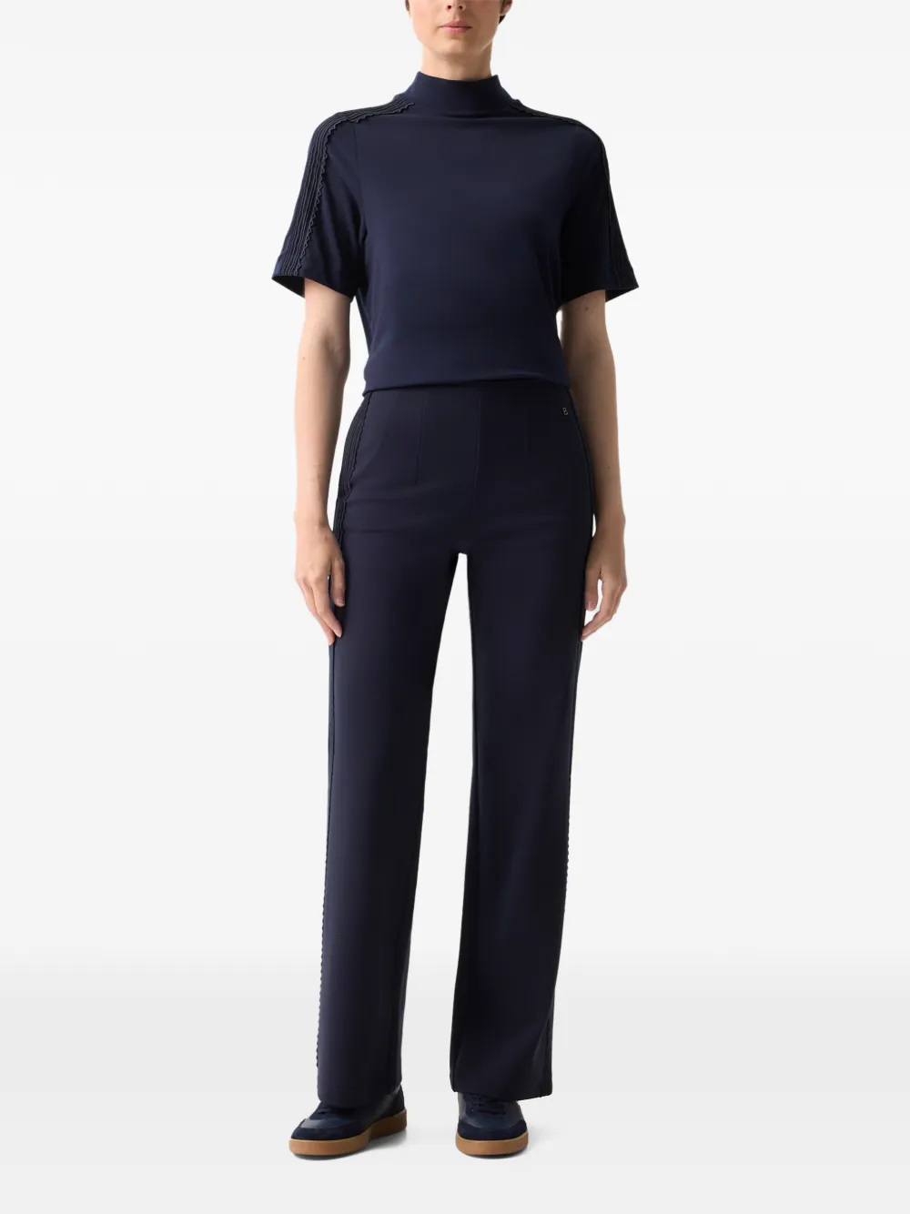 BOGNER Lana lace-trim trousers Blauw