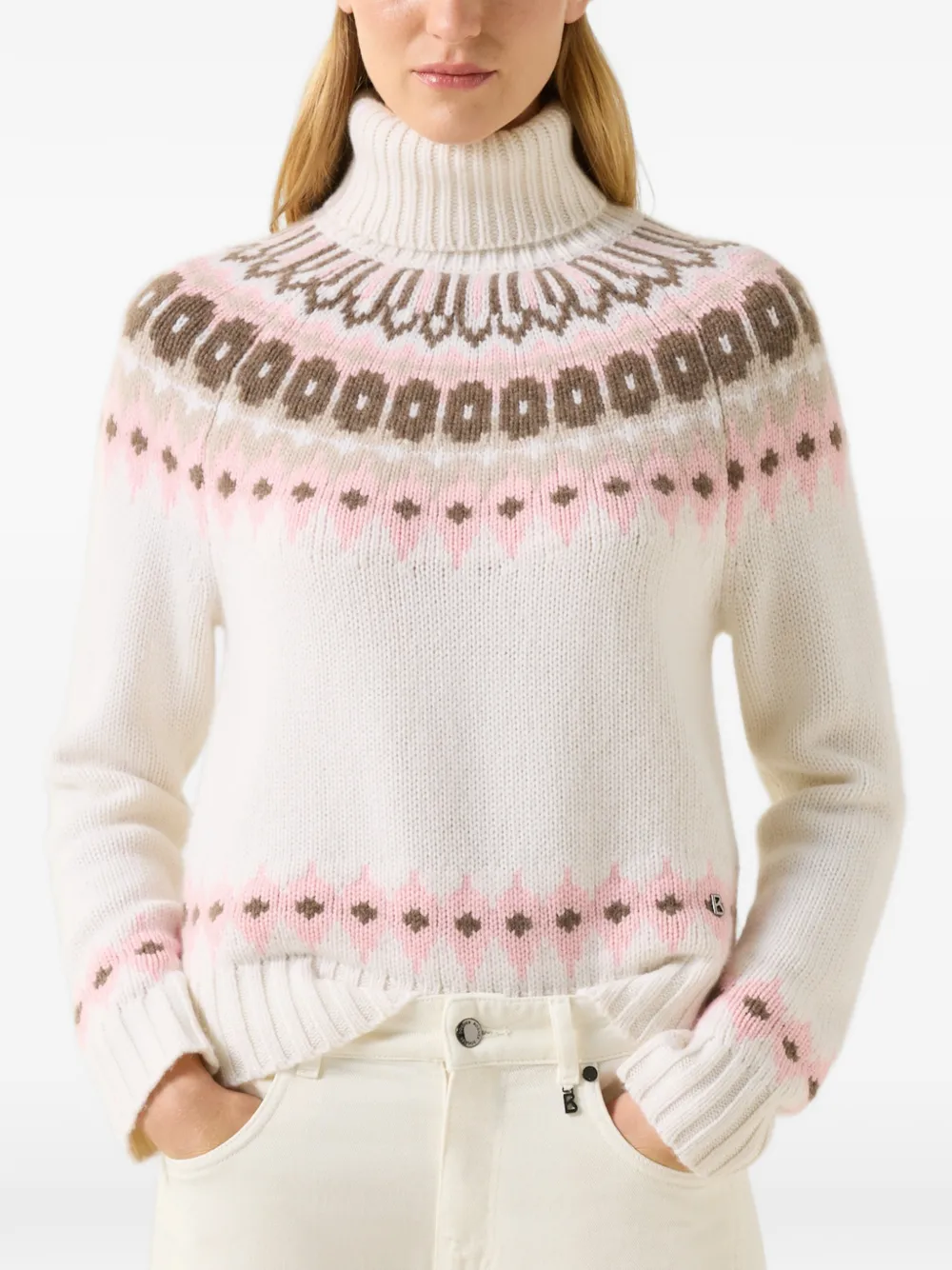BOGNER Ingrid jacquard sweater Wit
