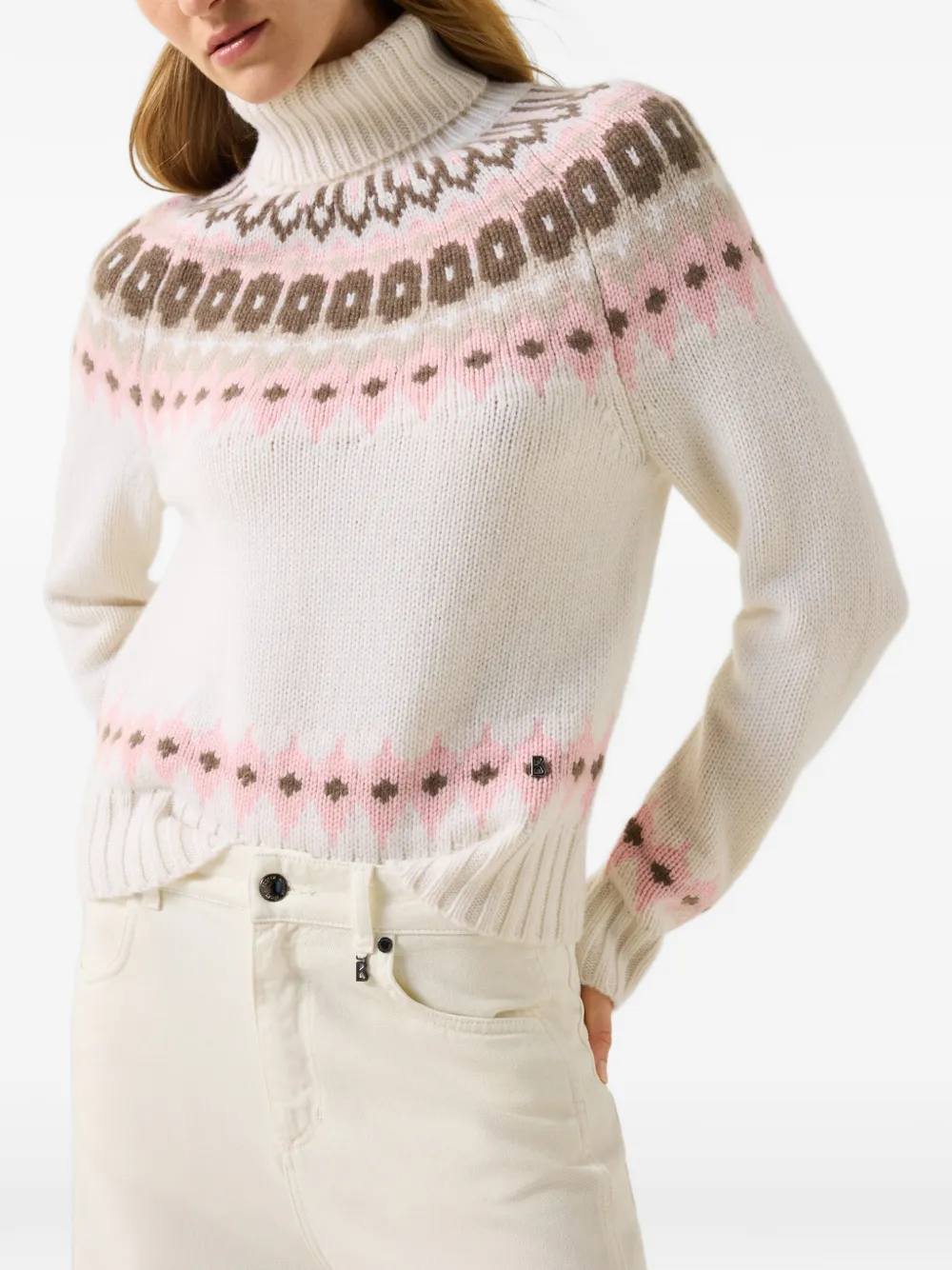 BOGNER Ingrid jacquard sweater Wit