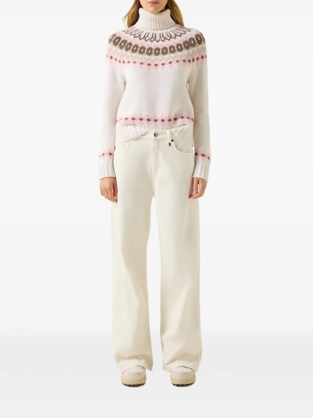 BOGNER Ingrid jacquard sweater Wit