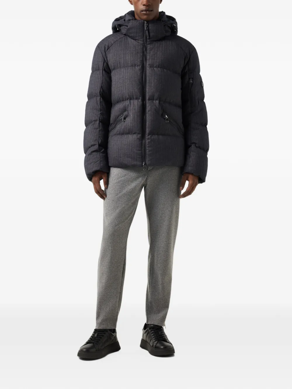 BOGNER Jamy herringbone puffer jacket Grijs