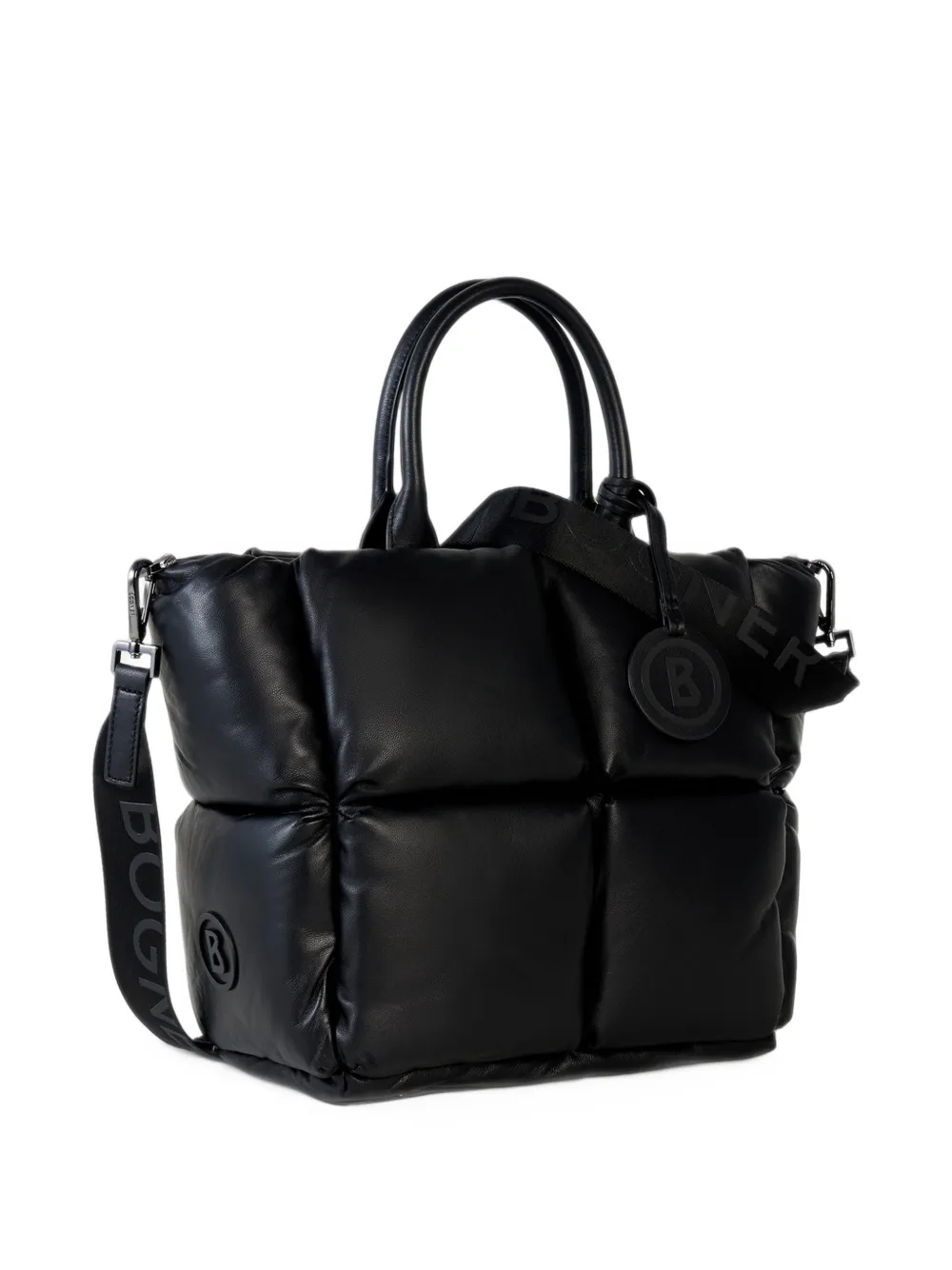BOGNER Gletsch Origin Amelie padded leather tote bag Zwart