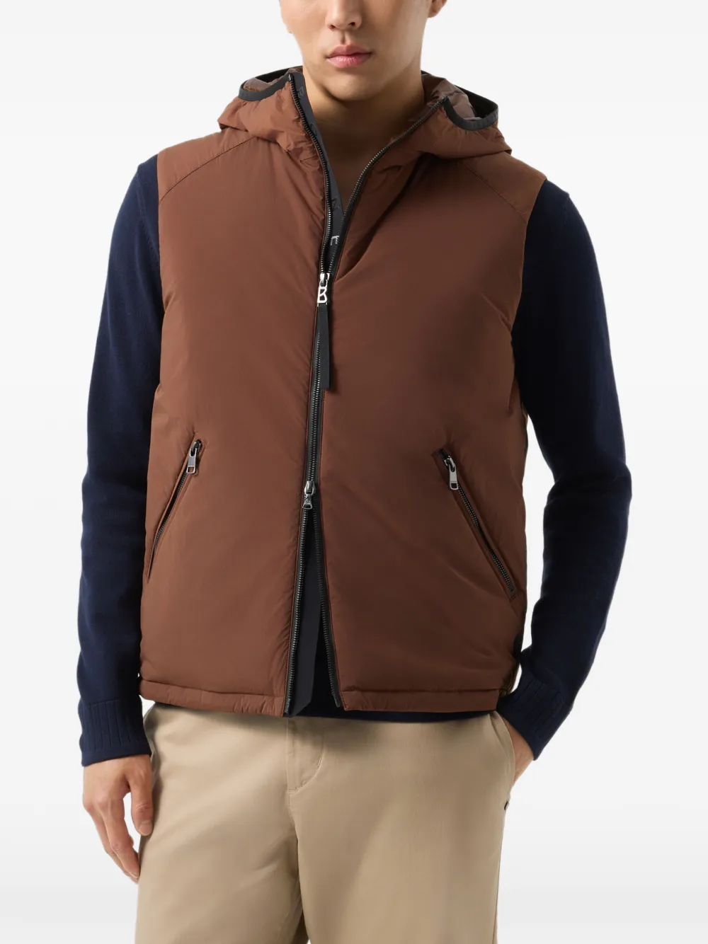 BOGNER Clion lightweight down-filled gilet Bruin