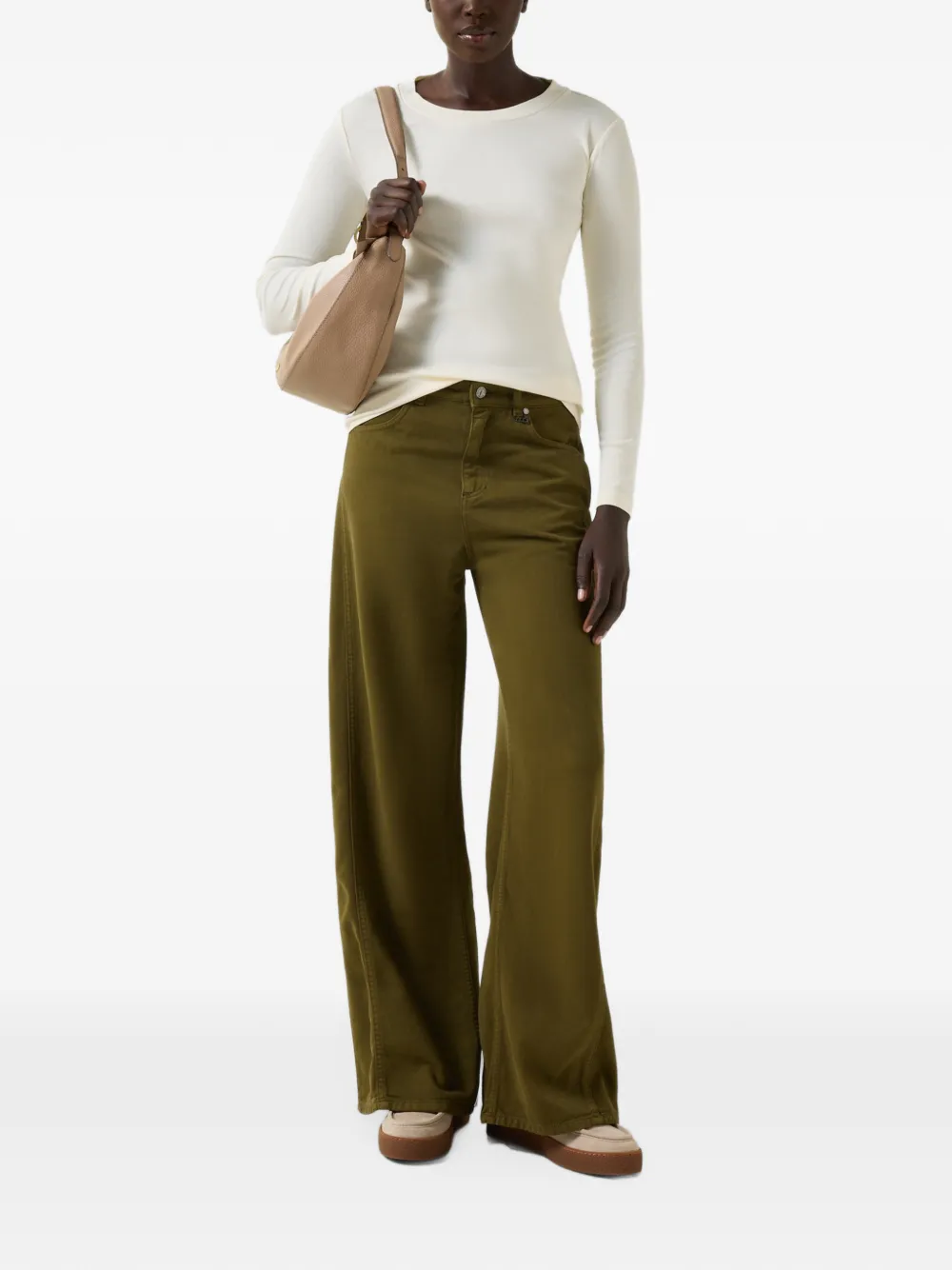 BOGNER Nikini long-sleeve cotton T-shirt Beige
