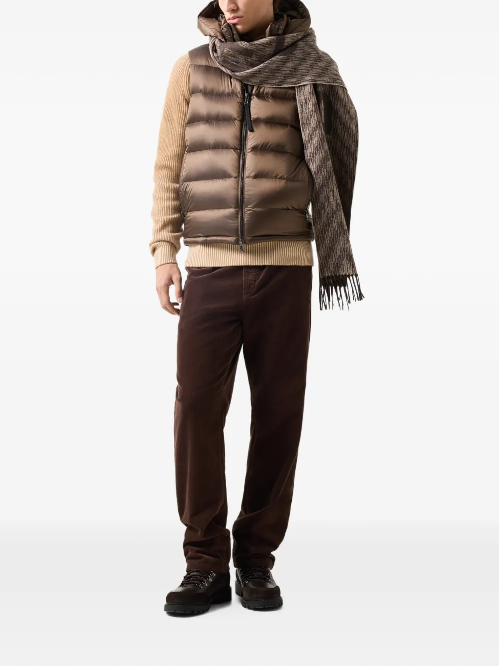 BOGNER Holger quilted gilet Bruin