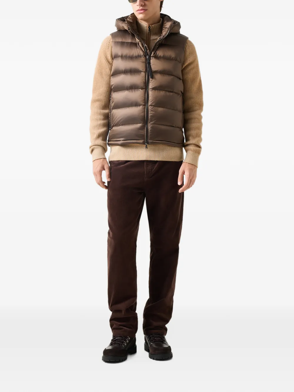 BOGNER Holger quilted gilet Bruin