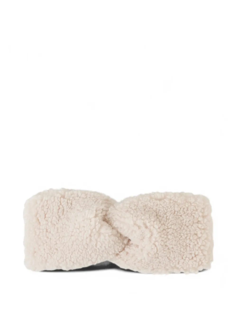 BOGNER Justy knotted teddy-fleece headband Beige
