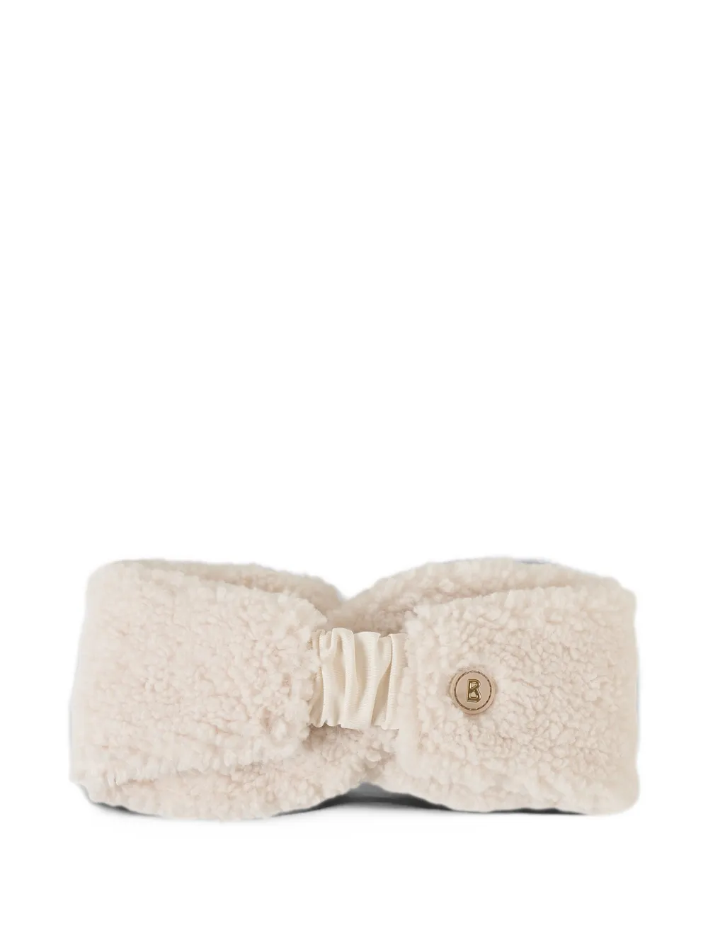 BOGNER Justy knotted teddy-fleece headband Beige
