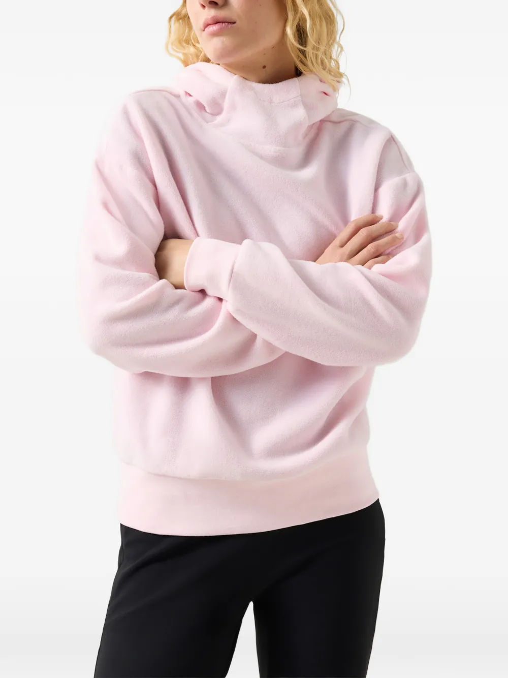 BOGNER FIRE+ICE Iva fleece logo-patch hoodie Roze