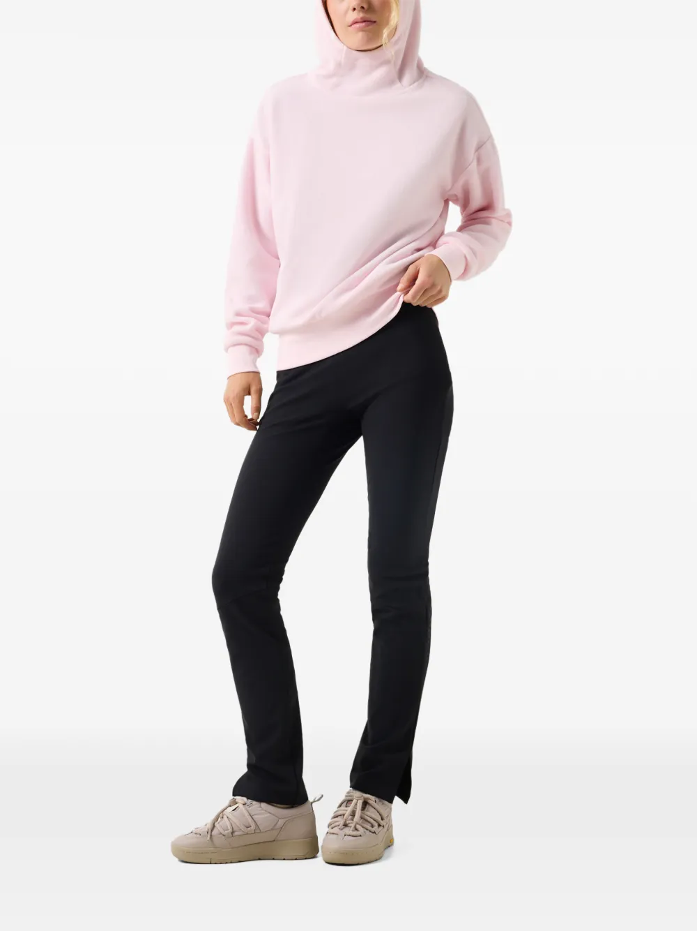 BOGNER FIRE+ICE Iva fleece logo-patch hoodie - Rosa