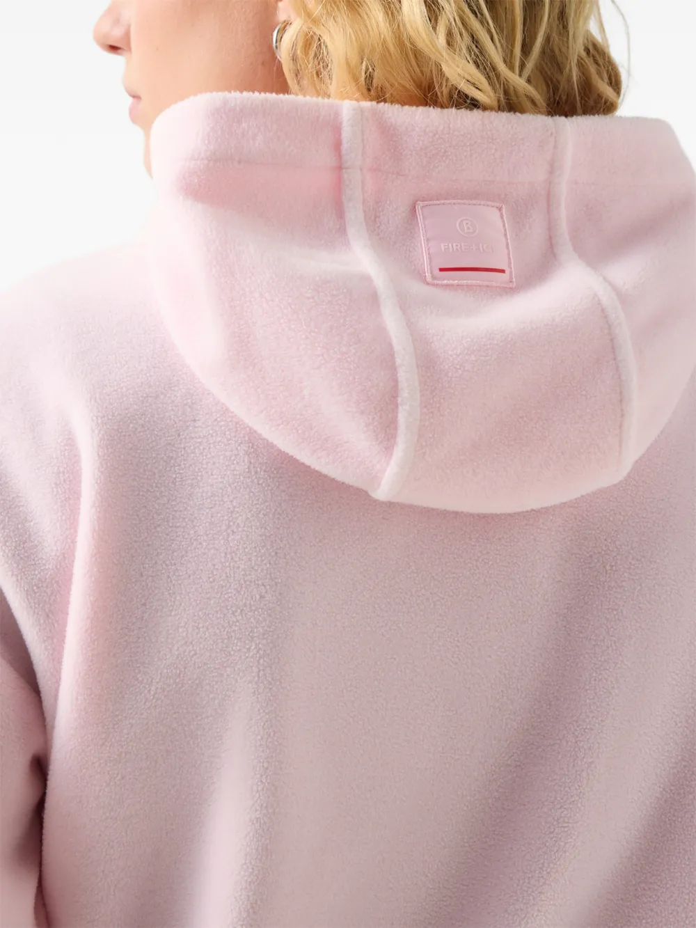 BOGNER FIRE+ICE Iva fleece logo-patch hoodie Roze