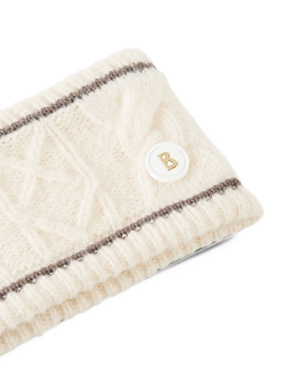BOGNER Agnes cable-knit headband Wit