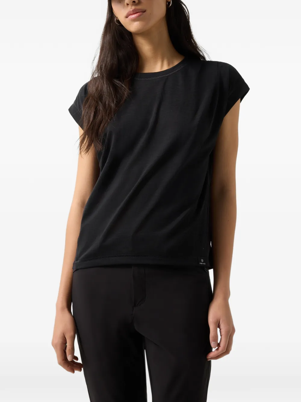 BOGNER FIRE+ICE Dahlia pleated T-shirt Zwart