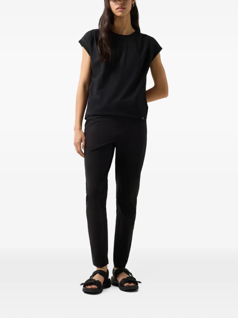 BOGNER FIRE+ICE Dahlia pleated T-shirt Zwart