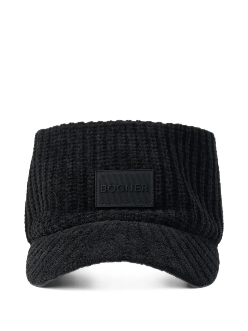BOGNER Tessie ribbed-knit visor Zwart